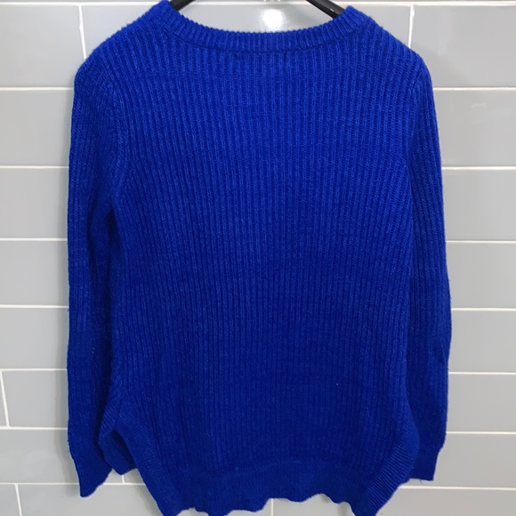 Bright Blue Oversized Sweater - Picture 11 of 12